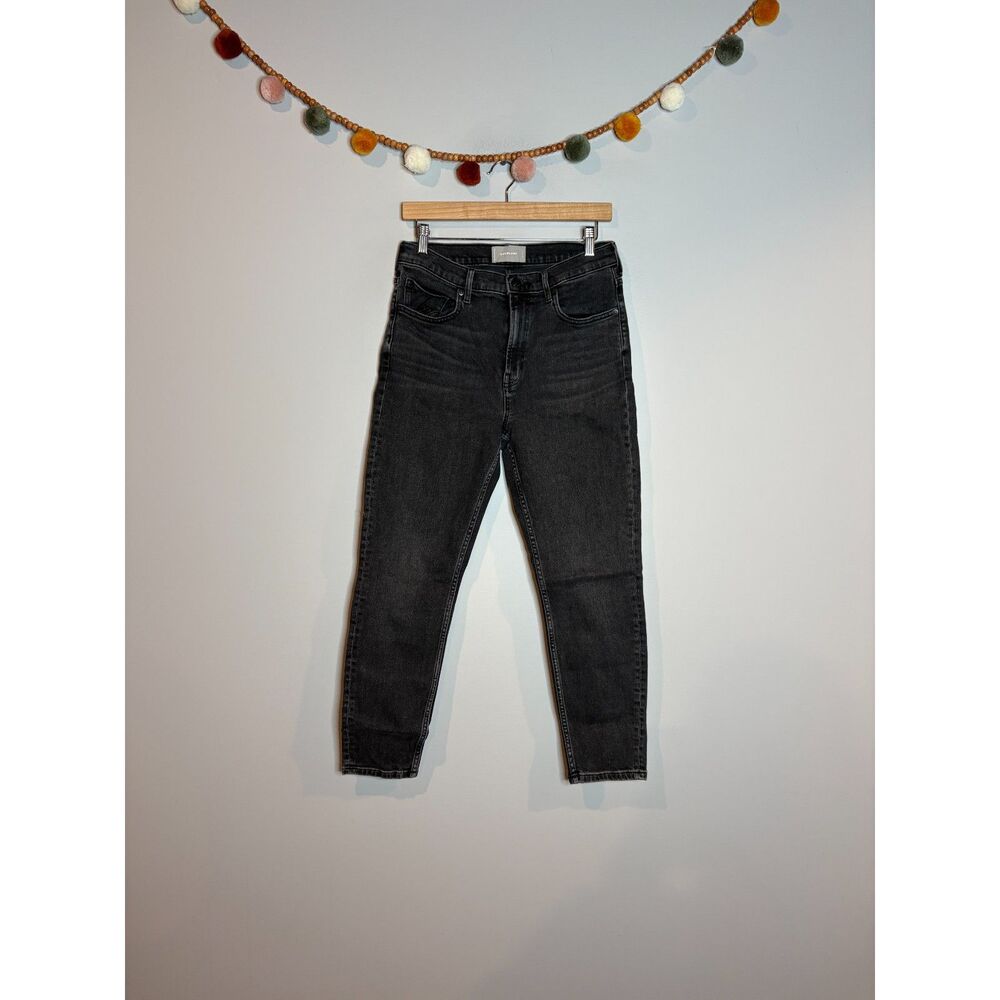 Everlane washed black High Rise Ankle jeans